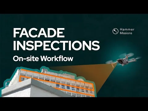 Flujo de trabajo completo de inspección de fachada